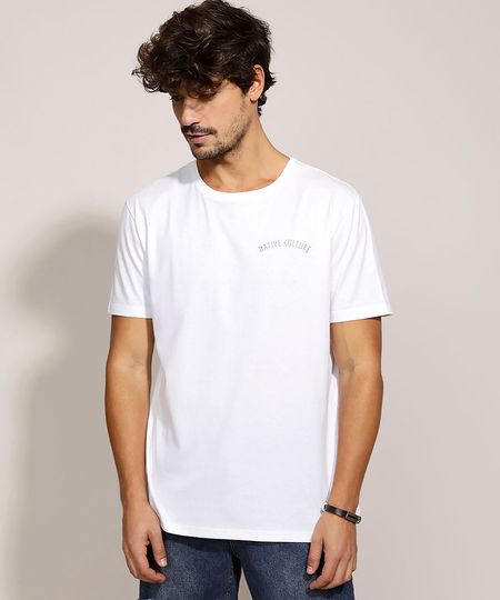 Camiseta-Masculina--Native-Culture--com-Passaro-Bordado-Manga-Curta-Gola-Careca-Branca-9960798-Branco_1 Camiseta-Masculina--Native-Culture--com-Passaro-Bordado-Manga-Curta-Gola-Careca-Branca-9960798-Branco_1