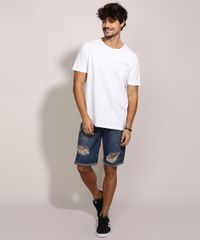 Camiseta-Masculina--Native-Culture--com-Passaro-Bordado-Manga-Curta-Gola-Careca-Branca-9960798-Branco_3