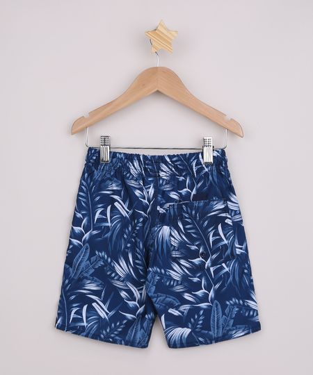 Short-Surf-Infantil-Estampado-de-Folhagens-com-Bolsos-e-Cadarco-Azul-Marinho-9962797-Azul_Marinho_2