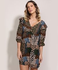 Vestido-Feminino-Muscle-Dress-Curto-Estampado-Floral-Manga-3-4-Preto-9963018-Preto_1