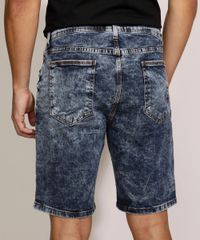 Bermuda-Jeans-Masculina-Slim-Marmorizada-com-Bolsos-Azul-Escuro-9963155-Azul_Escuro_2