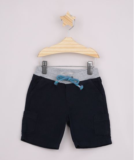 Bermuda-de-Sarja-Infantil-com-Bolsos-Cos-Canelado-Azul-Marinho-9963231-Azul_Marinho_1
