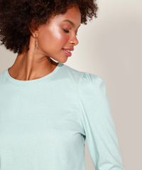 Blusa-Feminina-Basica-Manga-Bufante-Decote-Redondo-com-Certificacao-C2C™-Verde-Claro-9954379-Verde_Claro_5