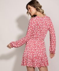 Vestido-Feminino-Curto-Estampado-Floral-com-Transpasse-e-Babado-Manga-Longa-Decote-V-Rose-9961286-Rose_2