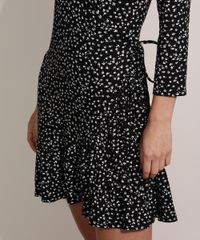 Vestido-Feminino-Curto-Estampado-Floral-com-Transpasse-e-Babado-Manga-3-4-Decote-V-Preto-9961291-Preto_5