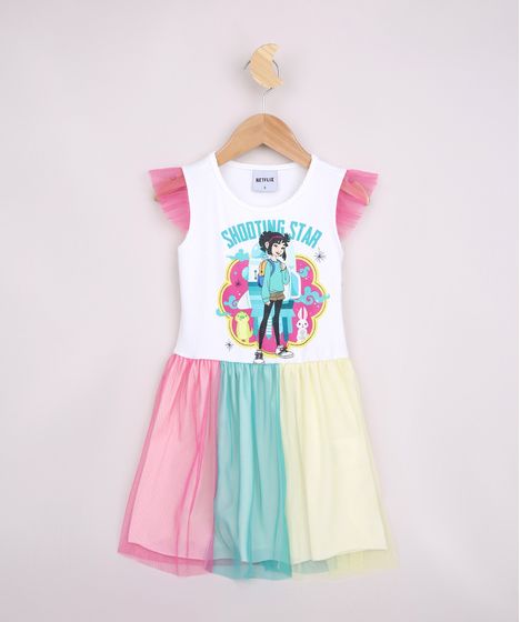 vestido arco iris infantil