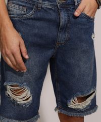 Bermuda-Jeans-Masculina-Slim-Destroyed-com-Bolsos-Azul-Escuro-9962613-Azul_Escuro_4