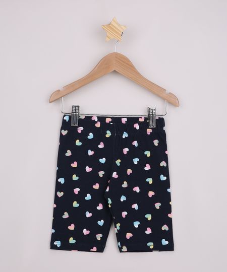 Bermuda-Infantil-Ciclista-Estampada-de-Coracoes-Cos-com-Elastico-Azul-Marinho-9966730-Azul_Marinho_1