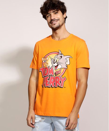 Camiseta-Masculina-Tom-e-Jerry-Manga-Curta-Gola-Careca-Laranja-9968112-Laranja_1