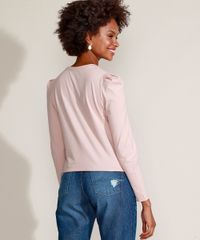 Blusa-Feminina-Basica-Manga-Bufante-Decote-Redondo-com-Certificacao-C2C™-Rose-9954379-Rose_2