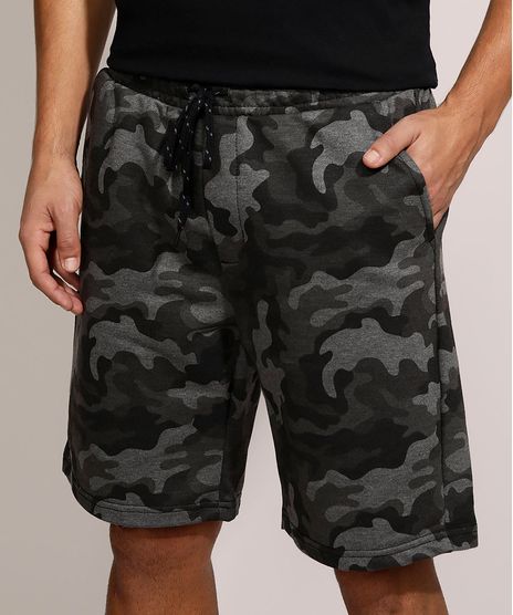 Bermuda-de-Moletom-Masculina-Relaxed-Estampada-Camuflada-Preta-9968798-Preto_1