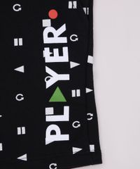 Bermuda-de-Moletom-Infantil-Estampada-Player-com-Bolsos-Preto-9970292-Preto_4