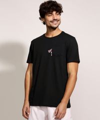 Camiseta-Masculina-Pantera-Cor-de-Rosa-Manga-com-Bolso-Curta-Gola-Careca-Preta-9968106-Preto_1