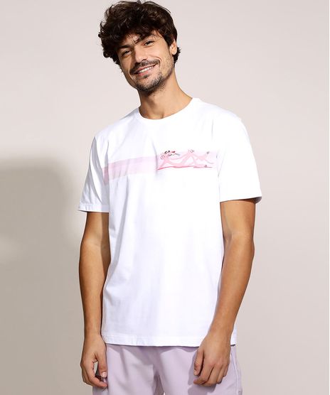 Camiseta-Masculina-Pantera-Cor-de-Rosa-Manga-Curta-Gola-Careca-Branca-9968107-Branco_1