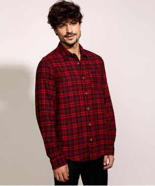Camisa-de-Flanela-Masculina-Tradicional-Estampada-Xadrez-Manga-Longa-Vinho-9813189-Vinho_1