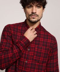 Camisa-de-Flanela-Masculina-Tradicional-Estampada-Xadrez-Manga-Longa-Vinho-9813189-Vinho_4 Camisa-de-Flanela-Masculina-Tradicional-Estampada-Xadrez-Manga-Longa-Vinho-9813189-Vinho_4