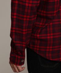 Camisa-de-Flanela-Masculina-Tradicional-Estampada-Xadrez-Manga-Longa-Vinho-9813189-Vinho_5