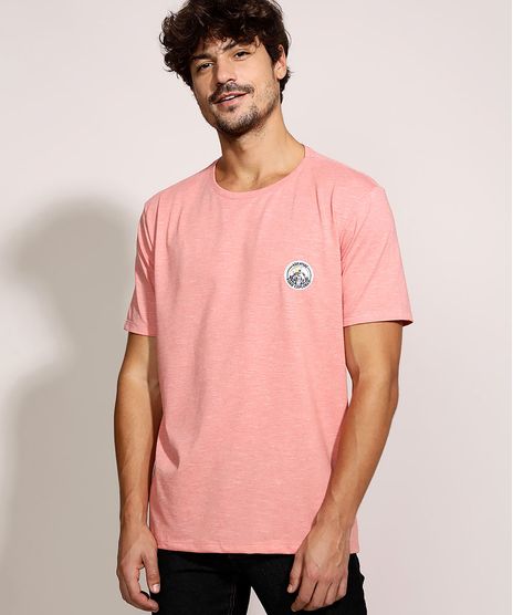 Camiseta-Masculina-com-Patch-Manga-Curta-Gola-Careca-Coral-9957939-Coral_1