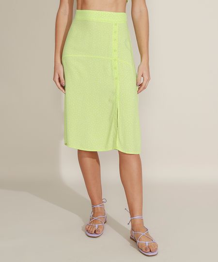 Saia-Feminina-Midi-Estampada-de-Poa-com-Recorte-Botoes-e-Fenda-Verde-Neon-9959748-Verde_Neon_1 Saia-Feminina-Midi-Estampada-de-Poa-com-Recorte-Botoes-e-Fenda-Verde-Neon-9959748-Verde_Neon_1
