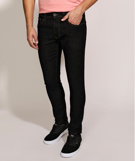 calça jeans masculina preta slim