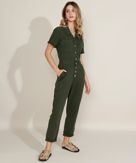 Macacao-de-Sarja-Feminino-com-Bolsos-Manga-Curta-Verde-Militar-9968058-Verde_Militar_1