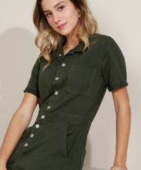 Macacao-de-Sarja-Feminino-com-Bolsos-Manga-Curta-Verde-Militar-9968058-Verde_Militar_5