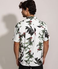 Camisa-Masculina-Tradicional-Estampada-de-Folhagem-Cafe-Manga-Curta-Branca-9974322-Branco_2