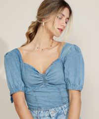Blusa-Jeans-Feminina-Cropped-com-Lastex-Manga-Bufante-Decote-Coracao-Azul-Claro-9964766-Azul_Claro_5