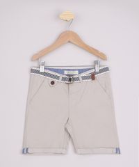 Bermuda-Infantil-de-Sarja-Reta-Barra-Dobrada-e-Cinto-Kaki-9545590-Kaki_1