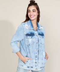 Jaqueta-Jeans-Feminina-Longa-com-Bolsos-Destroyed-Azul-Claro-9966001-Azul_Claro_1