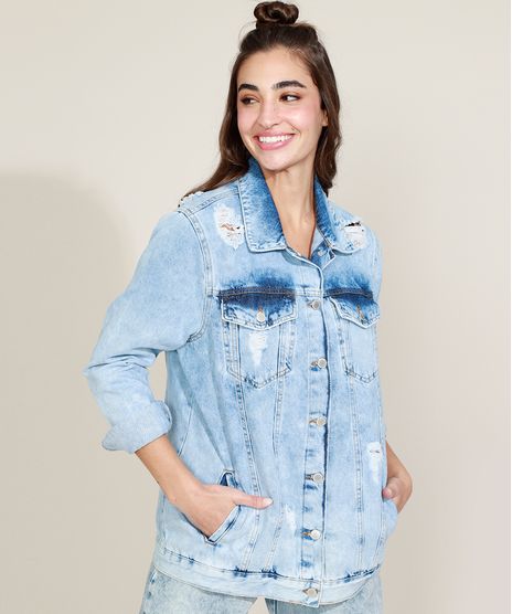 Jaqueta-Jeans-Feminina-Longa-com-Bolsos-Destroyed-Azul-Claro-9966001-Azul_Claro_1