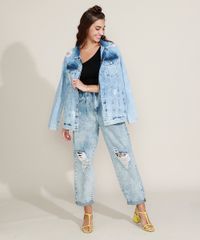 Jaqueta-Jeans-Feminina-Longa-com-Bolsos-Destroyed-Azul-Claro-9966001-Azul_Claro_3