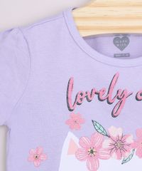 Blusa-Infantil-Gatinha--Lovely-Cute--com-Glitter-Manga-Curta-Lilas-9964681-Lilas_4