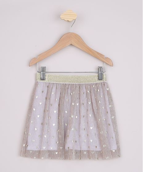 Saia-Infantil-em-Tule-Plissado-com-Forro-Estampada-Coracoes-e-Glitter--Dourada-9957720-Dourado_1