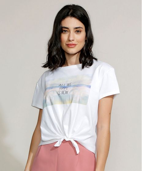 Blusa-Feminina--All-We-Have-is-Now--com-No-Manga-Curta-Decote-Redondo-Branca-9955025-Branco_1