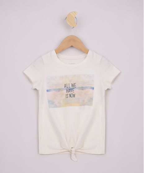 Blusa-Infantil-Ciclos-Tal-Mae-Tal-Filha--All-We-Have-is-Now--com-No-Manga-Curta-com-Certificacao-C2C™-Bege-Claro-9961370-Bege_Claro_1