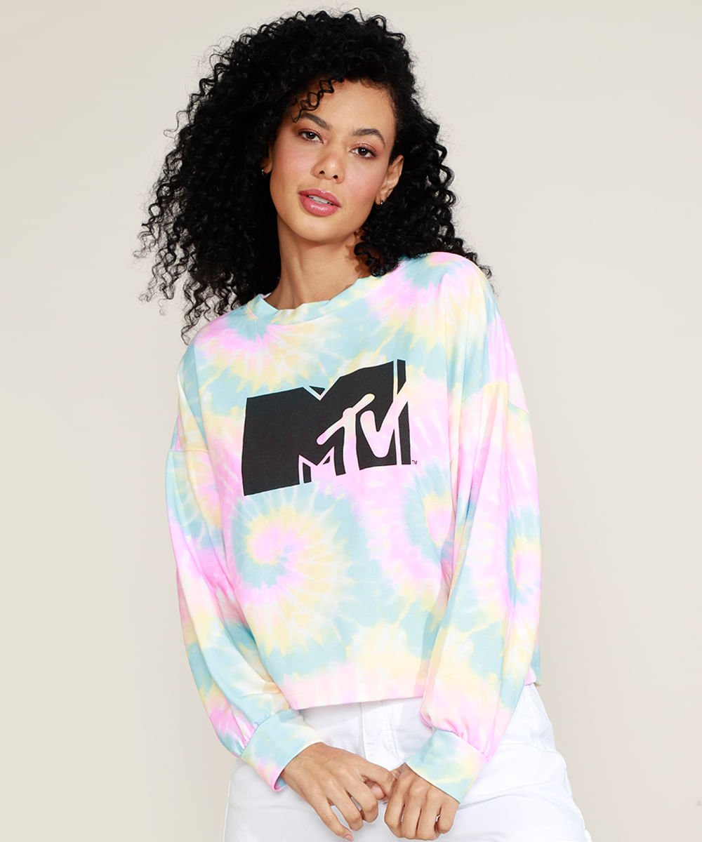 Blusão Feminino MTV Estampado Tie Dye Multicor