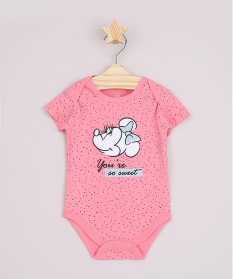 Body-Infantil-Minnie--You-re-so-Sweet--Estampado-de-Poa-Manga-Curta-Rosa-9839868-Rosa_1