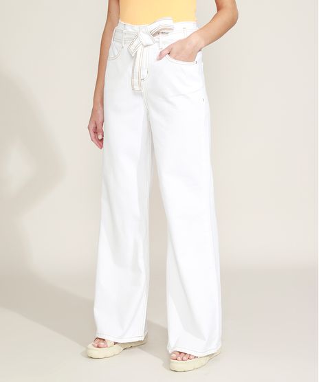 Calca-de-Sarja-Feminina-Wide-Pantalona-Cintura-Super-Alta-com-Cinto-Off-White-9963973-Off_White_1