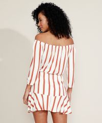 Vestido-Feminino-Curto-Ciganinha-Listrado-com-Cordao-Manga-3-4-Off-White-9942320-Off_White_2