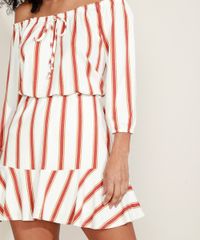 Vestido-Feminino-Curto-Ciganinha-Listrado-com-Cordao-Manga-3-4-Off-White-9942320-Off_White_5