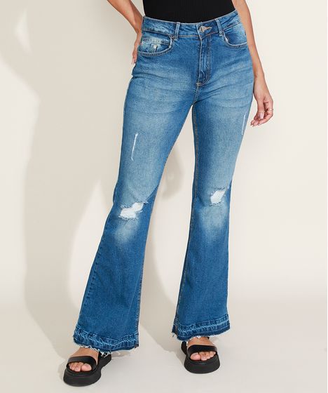 calça jeans flare cea