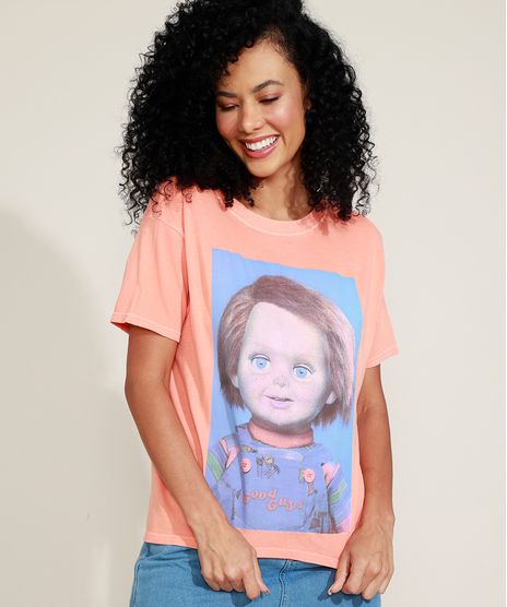 Blusa-Feminina-Chucky-Manga-Curta-Decote-Redondo-Laranja-9958052-Laranja_1