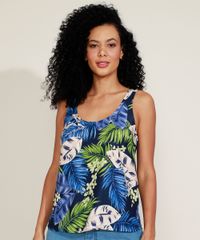 Regata-Feminina-Estampada-de-Folhagens-Alca-Larga-Azul-Marinho-9973778-Azul_Marinho_1