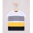 Camiseta-Infantil-com-Recortes-e-Listras-Manga-Curta-Amarela-9946876-Amarelo_1