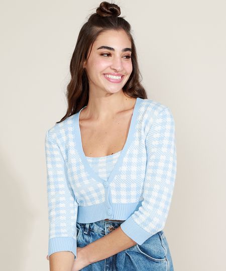 Cardigan-Feminino-em-Trico-Cropped-Estampado-Xadrez-Azul-Claro-9972541-Azul_Claro_1