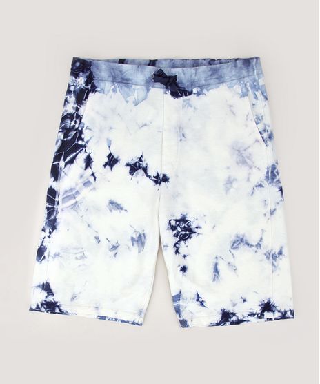 Bermuda-de-Moletom-Juvenil-Estampado-Tie-Dye-com-Bolsos-Azul-Marinho-9959787-Azul_Marinho_1