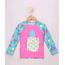 Blusa-de-praia-Infantil-Raglan-Estampada-de-Folhagens-com-Protecao-UV50--Rosa-9867352-Rosa_1