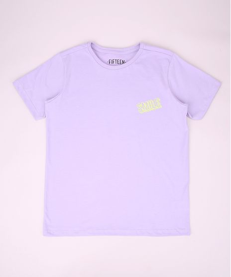 Camiseta-Juvenil--Smile--Manga-Curta-Gola-Careca-Lilas-9960452-Lilas_1