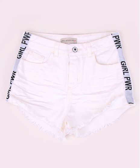Short-de-Sarja-Juvenil--Girl-PWR--com-Barra-Desfiada-Off-White-9966124-Off_White_1